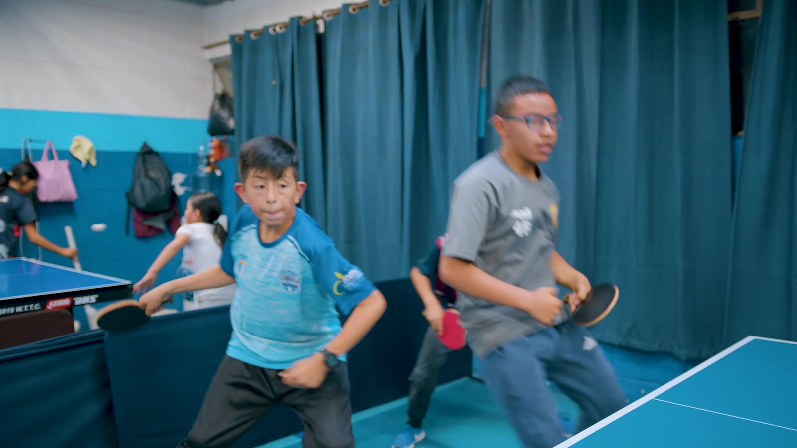 Dos alumnos entrenando